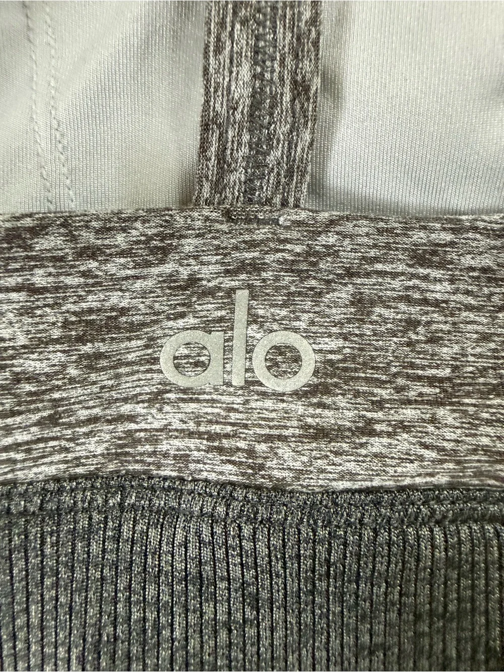 Alo Yoga Seamless Strappy Sports Bra Bralette Bundle Gray Heather Size M